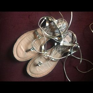 Dolce Vita Gold Gladiator Sandals